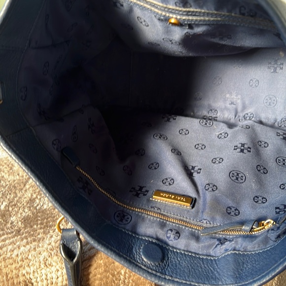 TORY BURCH Leather XL size Royal blue tote - Picture 7 of 11